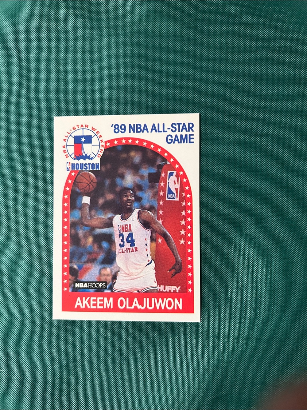 NBA Hoops Akeem Olajuwon '89 All-Star Game Trading Card - White/Red